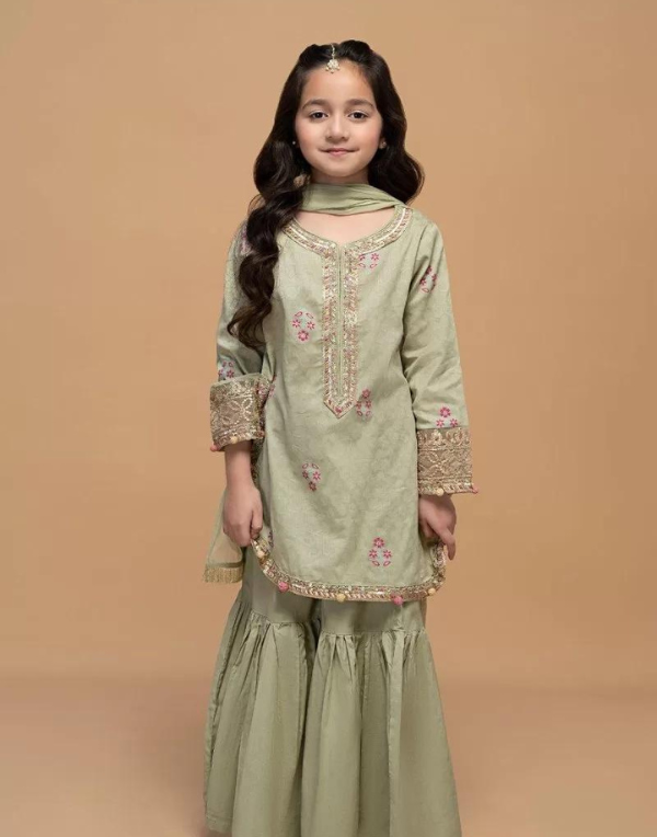Green Gharara Ethnic Suit