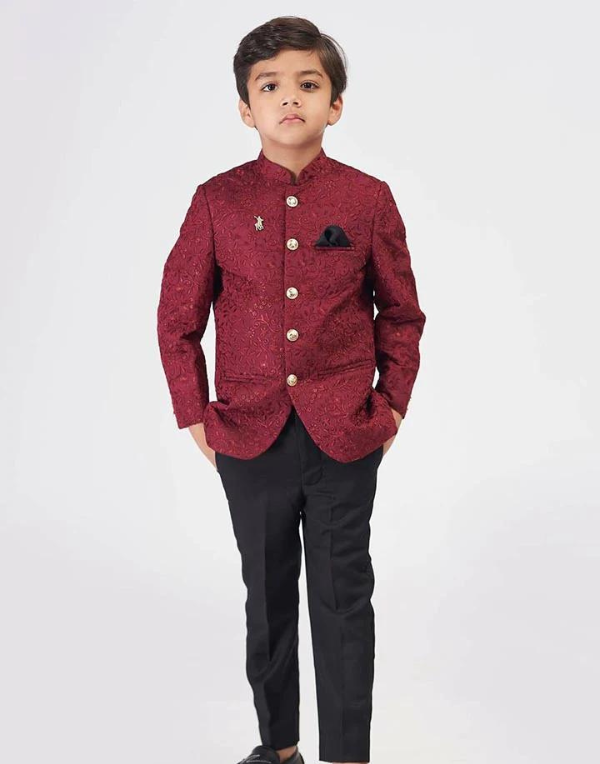 Red Embroidery Ethnic Coat