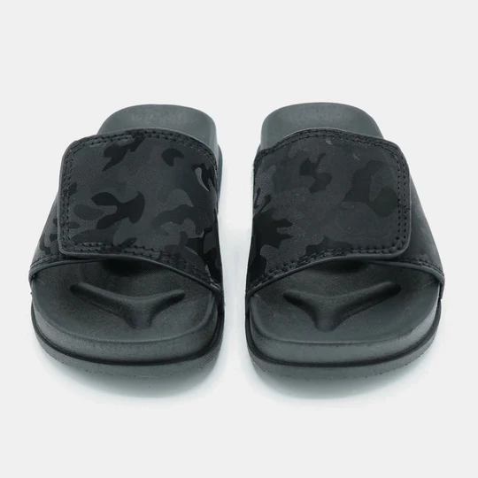 Unisex Printed Slippers - Black