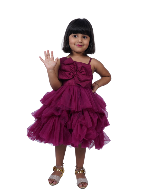 Girls Purple Gown Dress