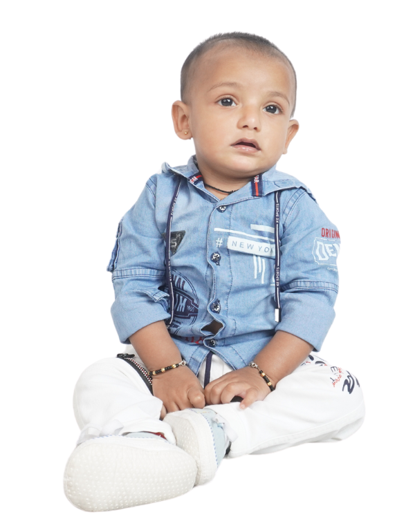 Denim Blue Hoodie Jacket