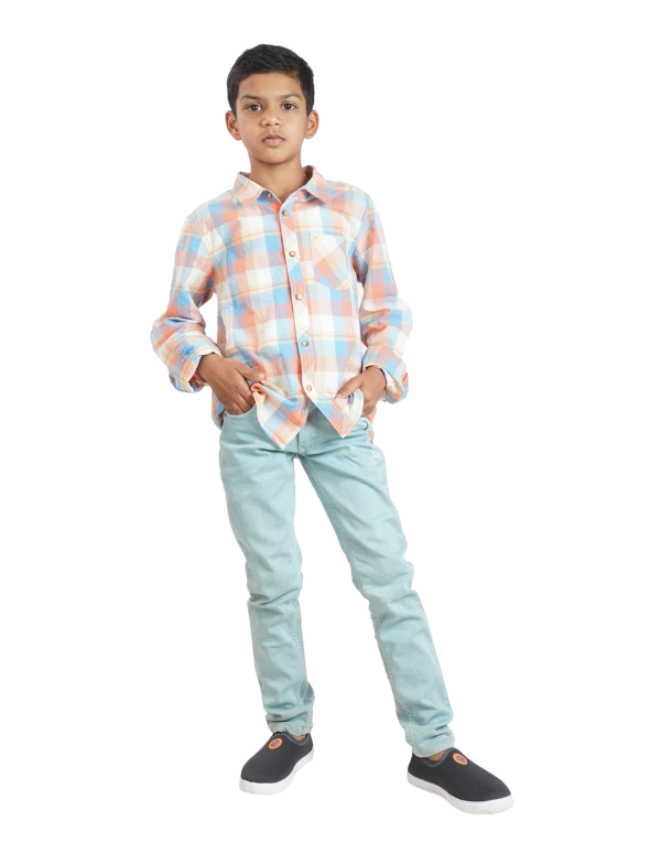 Boys Pink & Blue Shirt