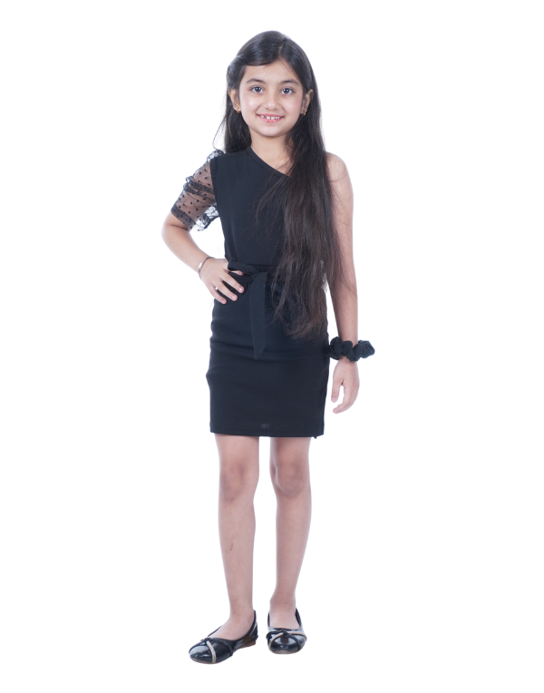 Girls Party Ready Black Dress