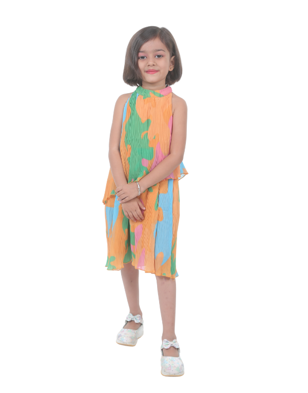 Girls Fancy Multicolor Dress