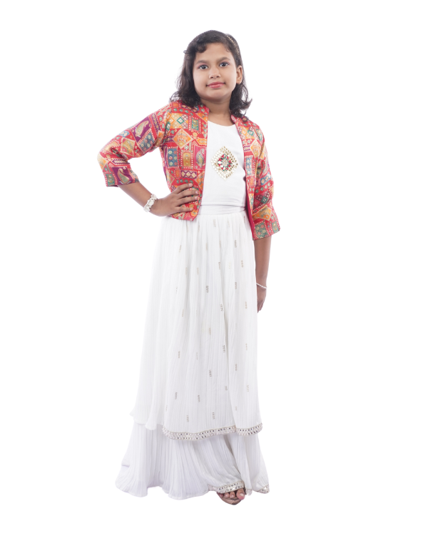 Girls Stylish White Dress