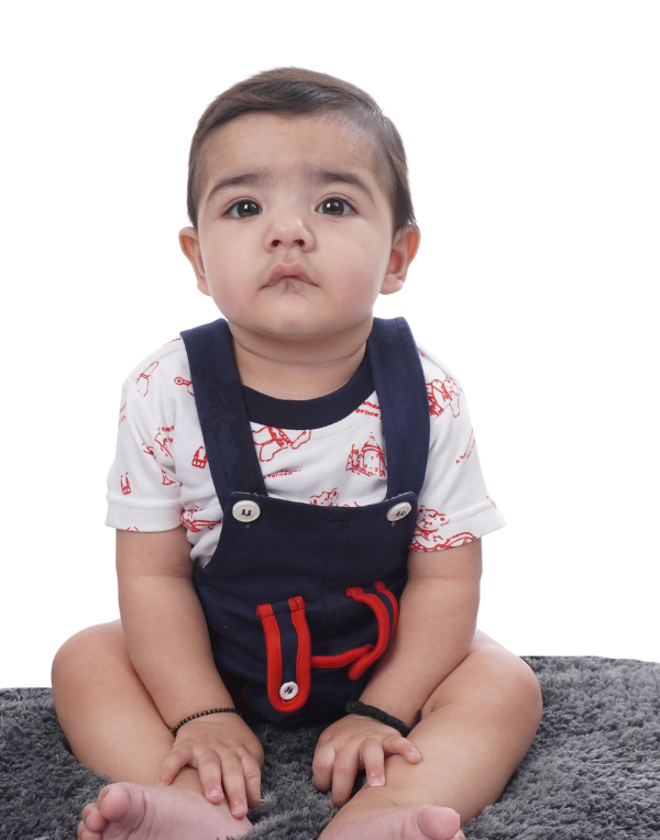 Baby Boy's Stylish Dungaree Set
