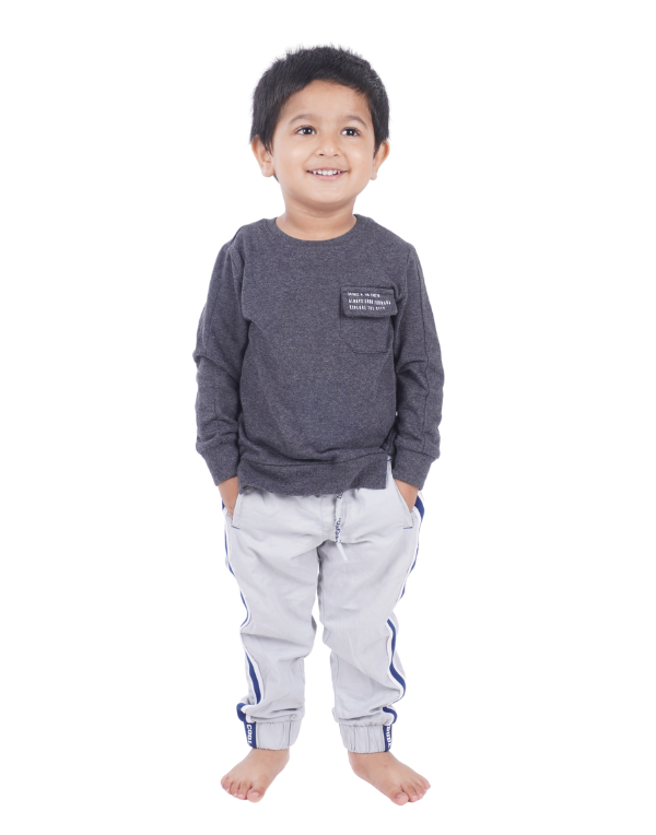 Boys Stylish Grey T-Shirt