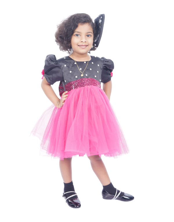 Black & Pink Layered Dress