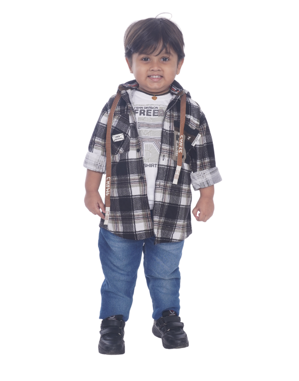 Kids Solid Blue Denim Jeans