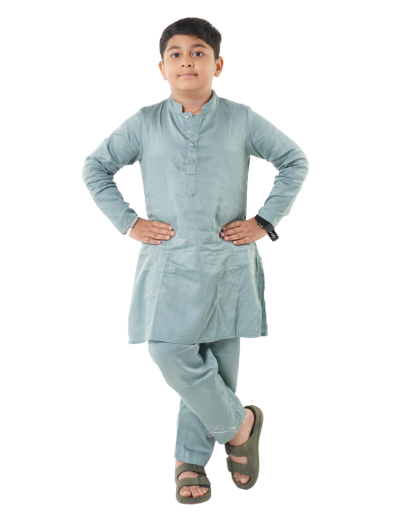 Boys Green Pastel Kurta Set