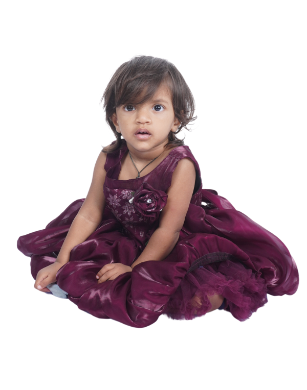 Purple Girls Cute Dress