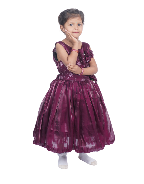 Girls Fancy Purple Gown Dress