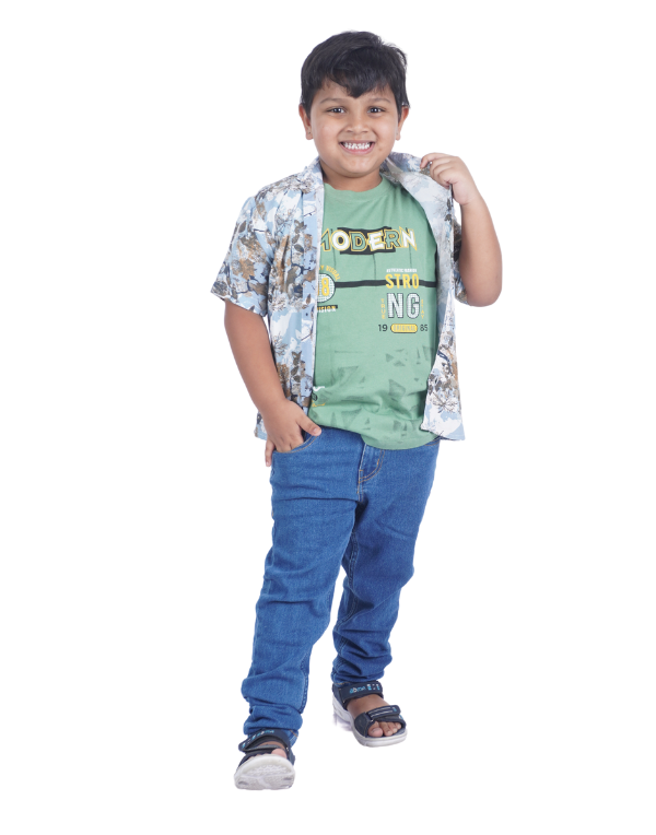 Boys Printed Multi-color Shirt