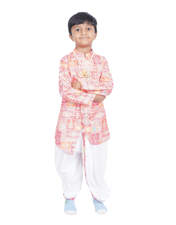Boys Pink Ethnic Set