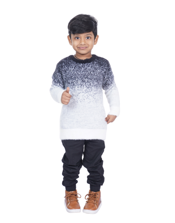 Boys Fancy Blue & White T-Shirt