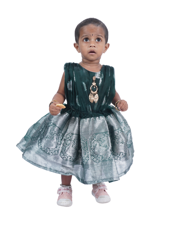 Baby Girl Green Layered Dress