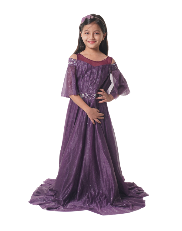 Girls Puprle Gown Dress