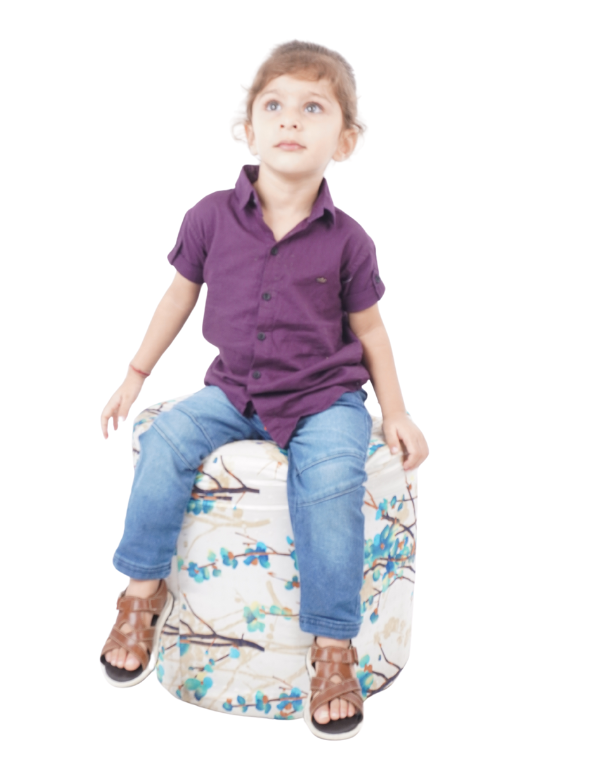 Boys Purple Solid Shirt