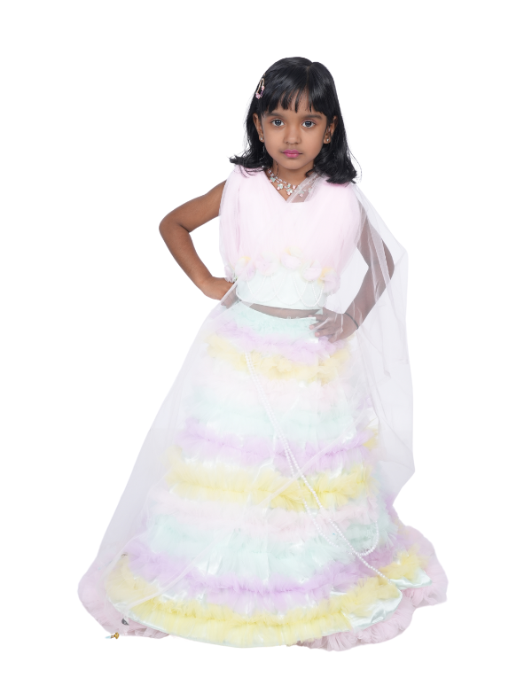 Girls White Fairy Layered Dress