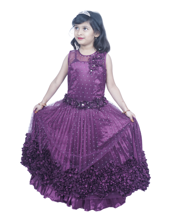 Girls Purple Fairy Layered Dress