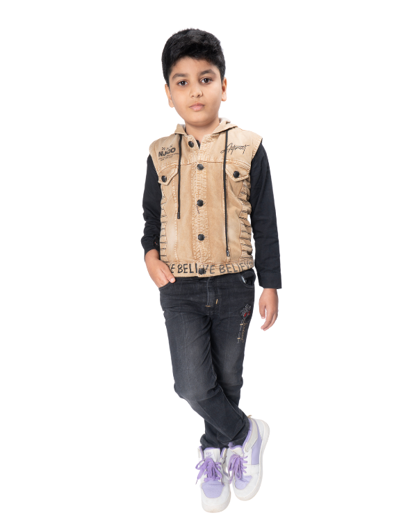 Boys Black Washed Denim Jeans