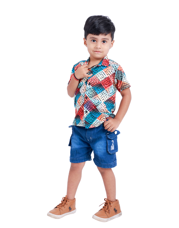 Boys Blue Denim Stylish Short
