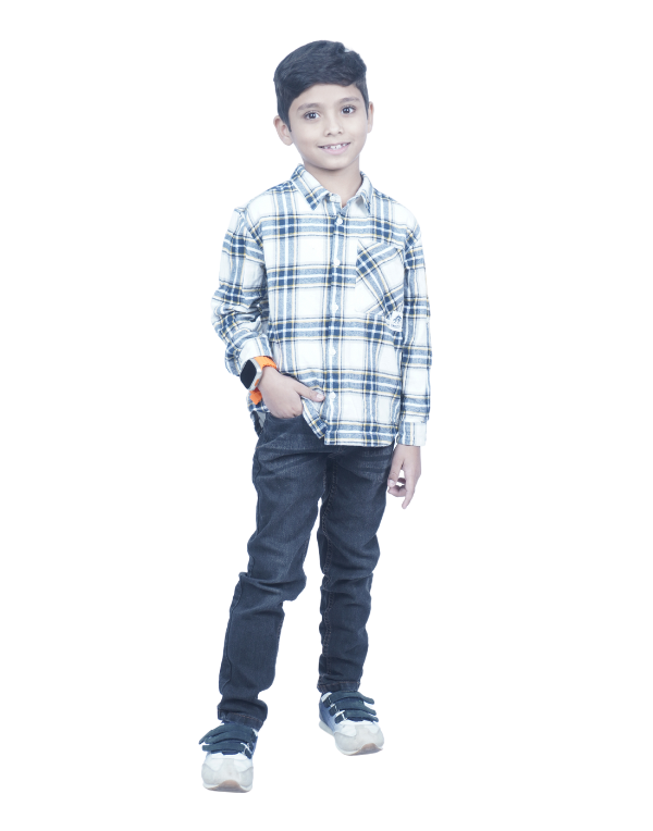 Boys Fancy Checkered Shirt