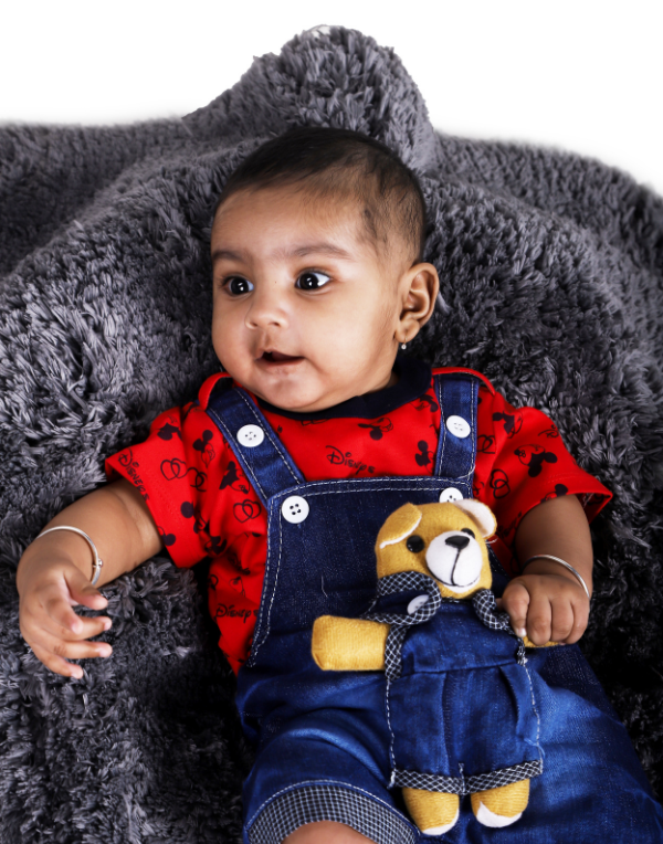 Baby Cute Cartoon Tee And Dungaree