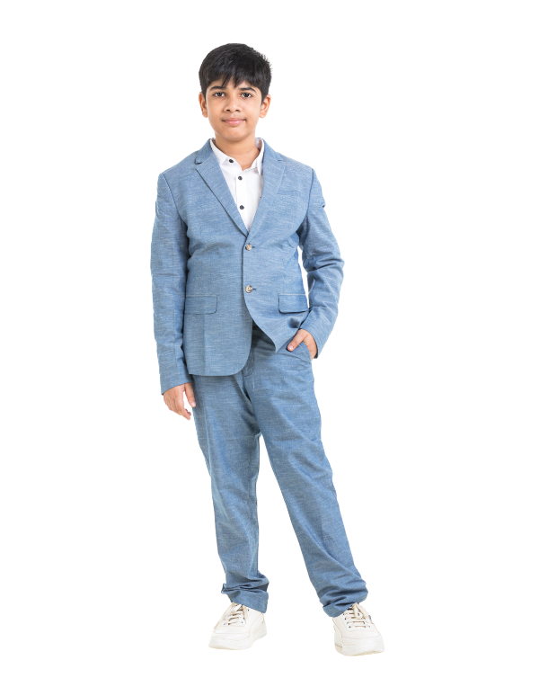 Boys Blue Blazer & Trouser Set