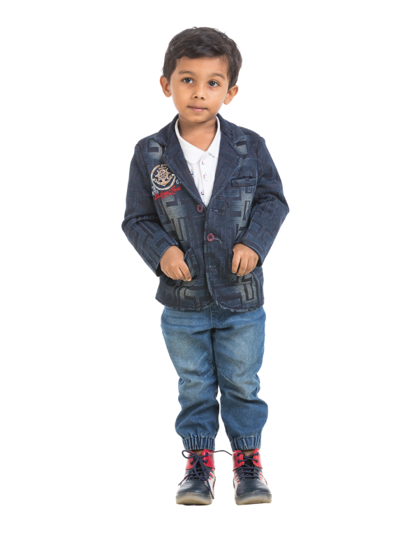 Boys Blue Denim Stylish Joggers