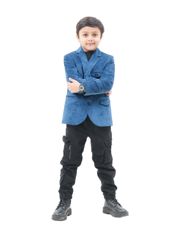Boys Blue Fancy Single Breasted Blazer