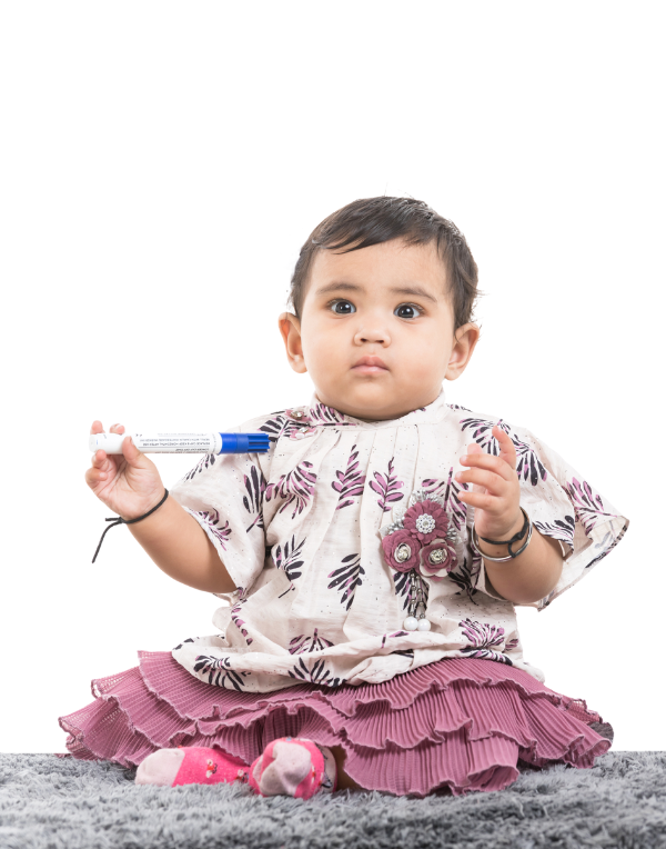 Baby Girls Purple Printed Top