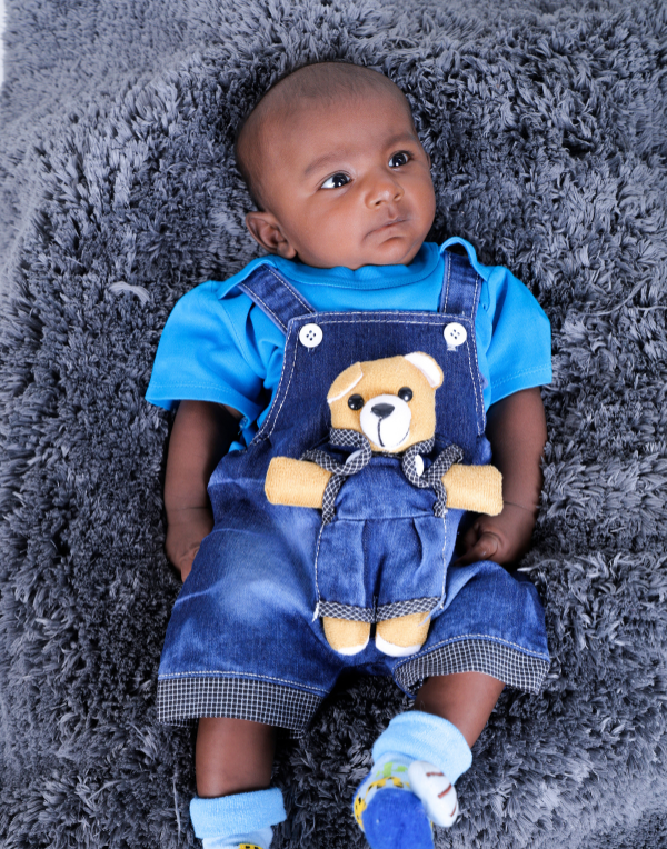 Baby Boys Blue Tee & Dungaree Set 2