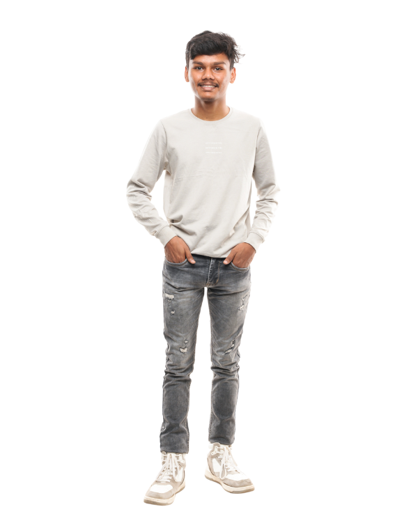 Boys Stylish Solid White T-Shirt