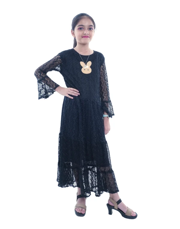 Girls Maxi Length Cotton A Line Dress