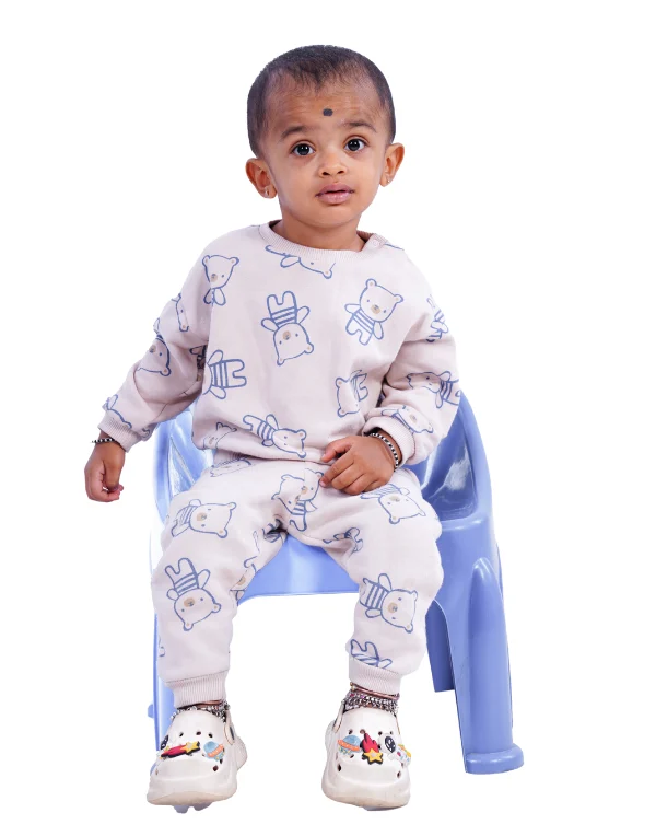 Baby Boys Printed Teddy Clothing Set