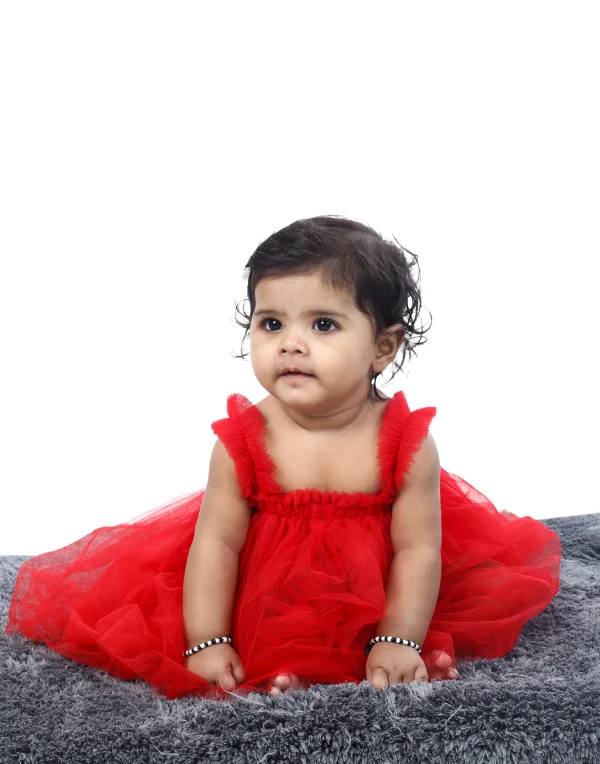 Baby Girls Red Fairy Fit & Flare Dress
