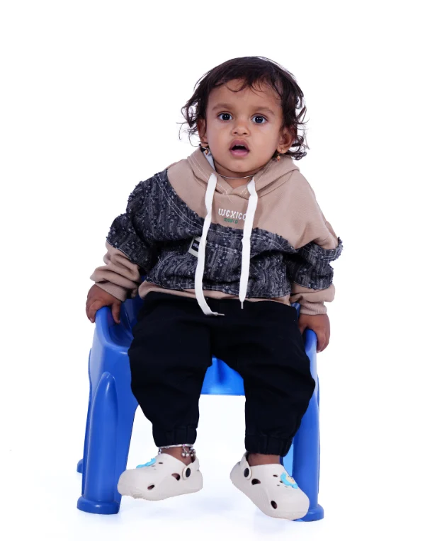 Baby Boys Beige Winter Hoodie Jacket