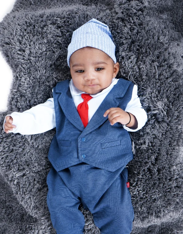 Junior Genie Fashion Baby Boys Blue Fancy Clothing Set