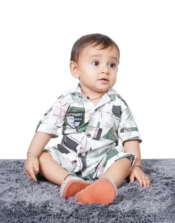 Junior Genie Fashion Baby Boys Short Sleeves Printed Clothing Set