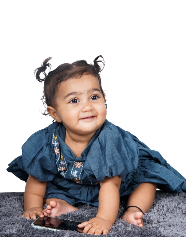 Junior Genie Fashion Baby Girls Blue Layered Dress