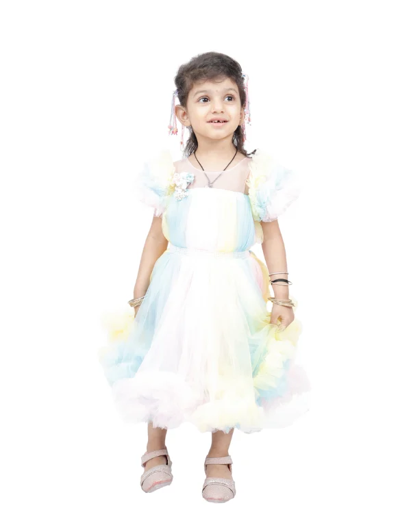 Junior Genie Fashion Girls Fancy Multicolor Dresss