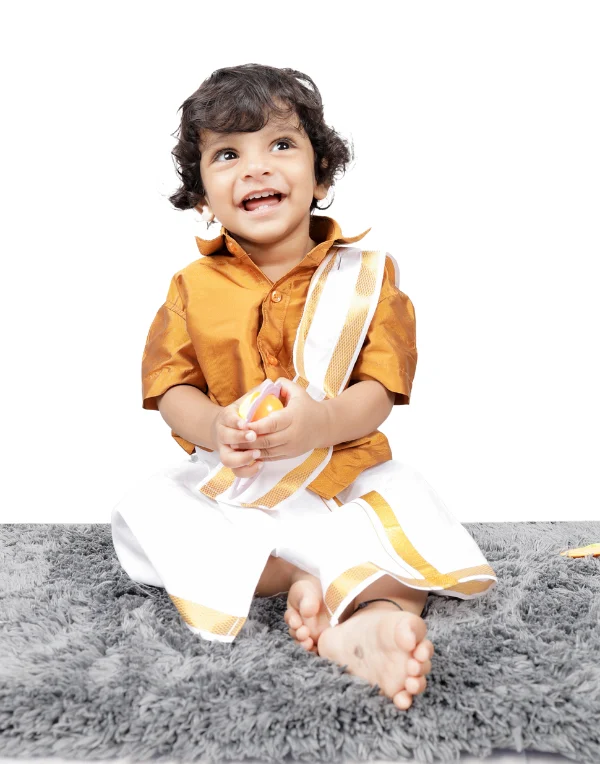 Junior Genie Fashion Boys Yellow Half Sleeves Shirt