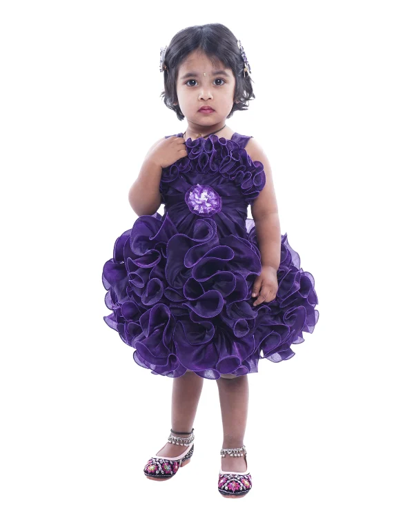 Junior Genie Fashion Baby Girls Purple Sleeveless Layered Dress