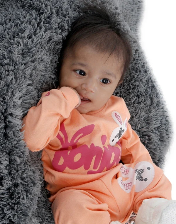 Junior Genie Fashion Baby Boys Orange Full Sleeve Clothing Set