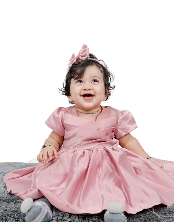 Junior Genie Fashion Baby Girls Pink Layered Dress